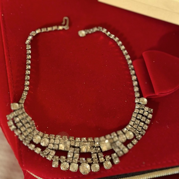 Glamorous old Hollywood vintage rhinestone necklace - Picture 6 of 6